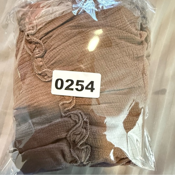 Elegant Brown Ruffle Dress - Picture 6 of 6